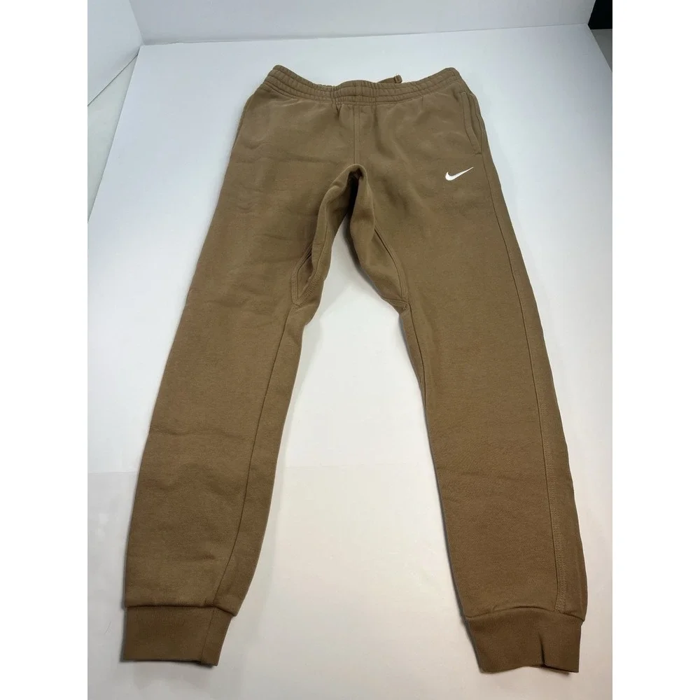 Nike Sweat Pants Light Brown Men's Size SMALL Standard Fit Taper Leg Joggers
